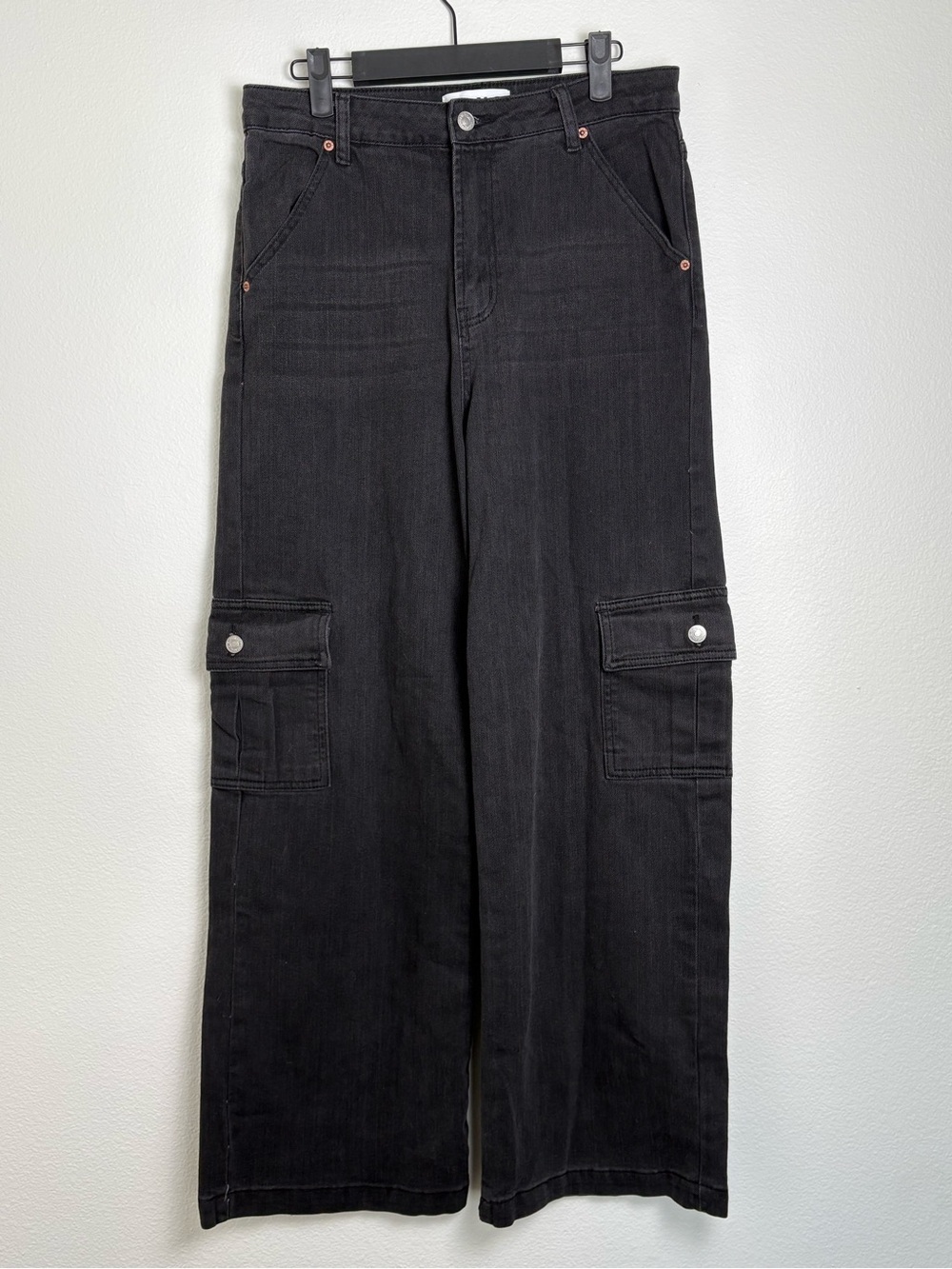 S.O.N.G. Women's Wide Leg Jeans in Black Size 7/28